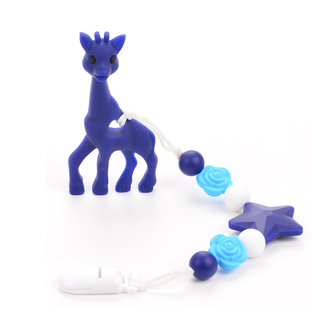 Giraffe Baby Pacifier Teething Clip